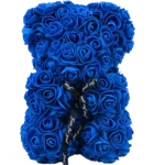 Medveď z ruží tmavo modrý - 25 cm