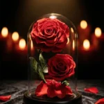 Cervene stabilizovane ruze v skle – Dvojita krasa