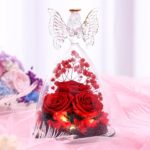 Trojitý Anjel večného života – rozmery 16,5 x 11 cm, skutočné stabilizované ruže UART.SK