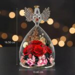 Štvoritý Anjel večného života – červený krištáľ na hrudi, zlaté krídla UART.SK